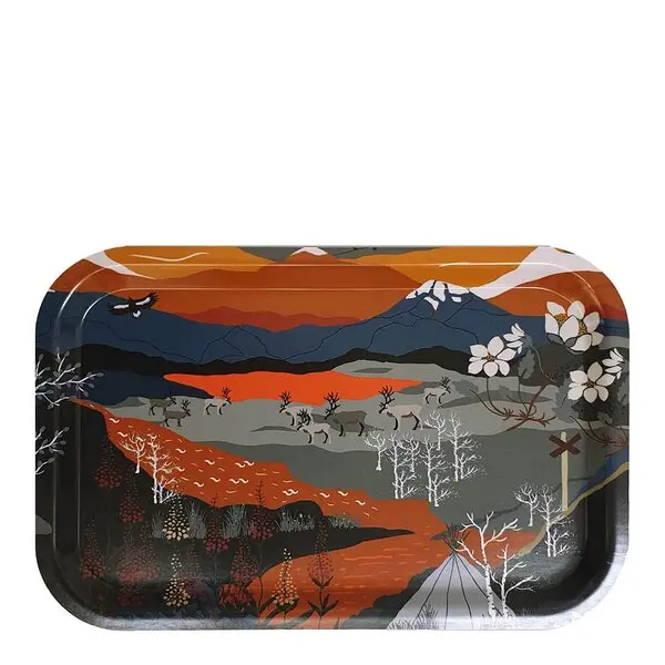 Fjällvandring brett 33x21 cm oransje