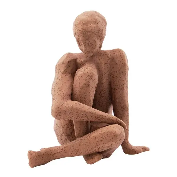 Figur Woman i keramikk  21 cm brun