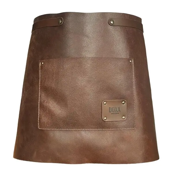 Leather forkle kort 65x40 cm brun
