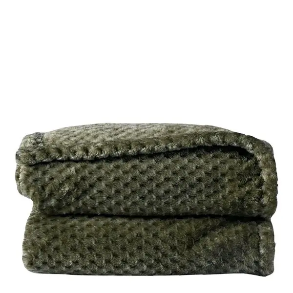 Anni fleece teppe 130x170 cm grønn