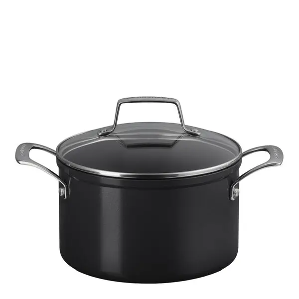 ENSC gryte med glasslokk 3,8L 20 cm black