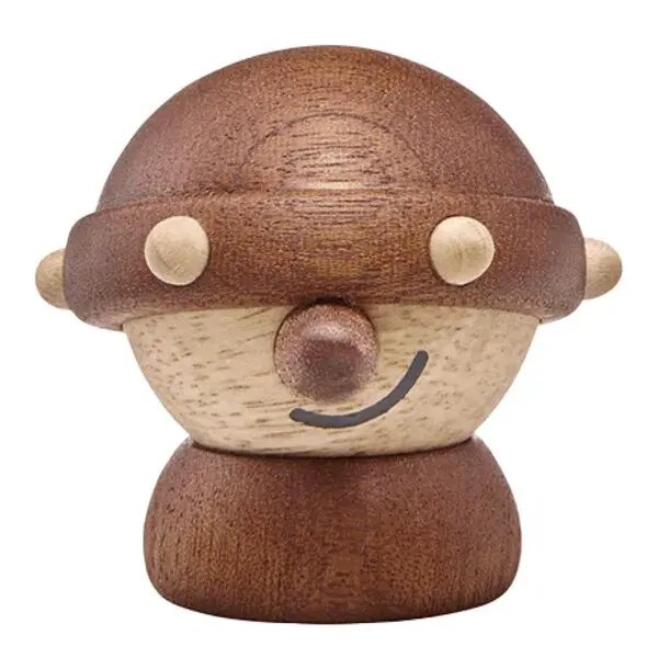 Harald Viking trefigur 5 cm gummitre/sapele