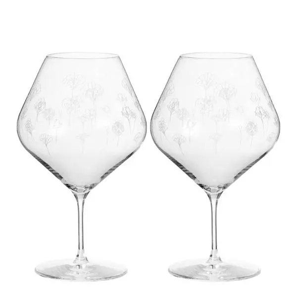 Flower vinglass 89 cl 2 stk