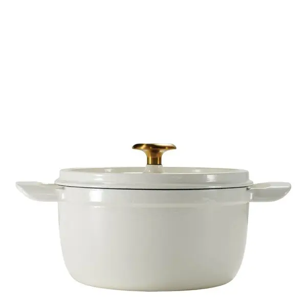 Ampezzo støpejernsgryte 3,7 L hvit