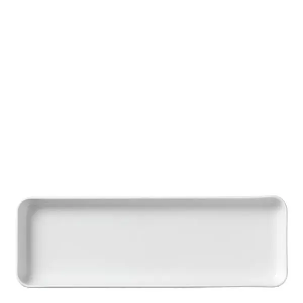 Hvit Riflet fat 36 cm