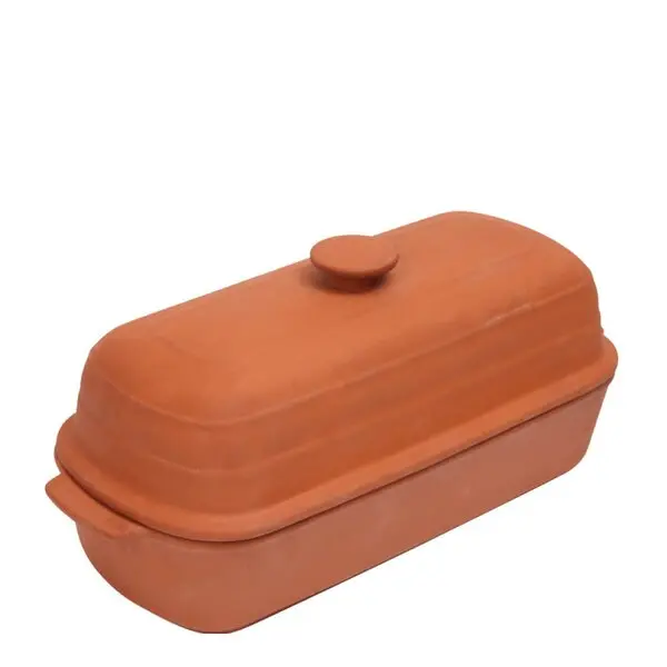 Terracotta brødform med lokk 31x14 cm