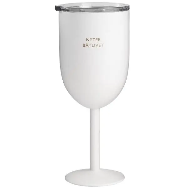 Termo vinglass nyter båtlivet 40 cl hvit