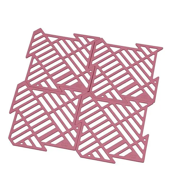 Vaskematte 16x16 cm rosé