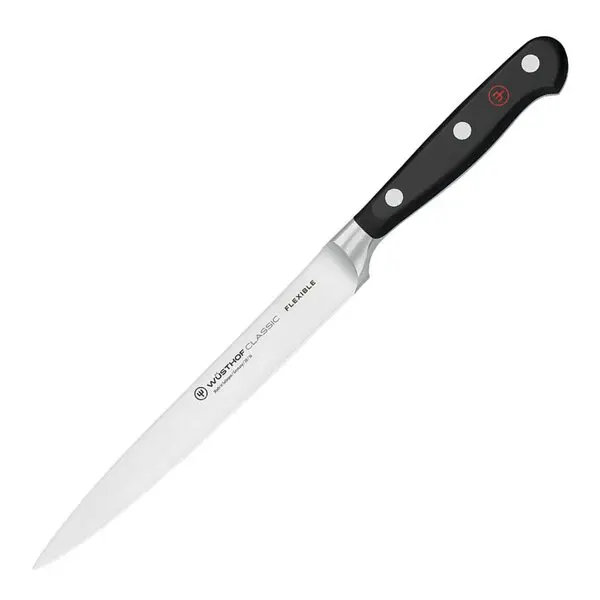Classic fiskefileteringskniv 16 cm fleksibelt blad svart