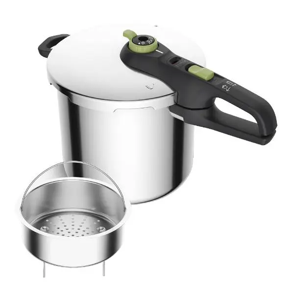 Secure Trendy trykkoker m/dampkurv 8L