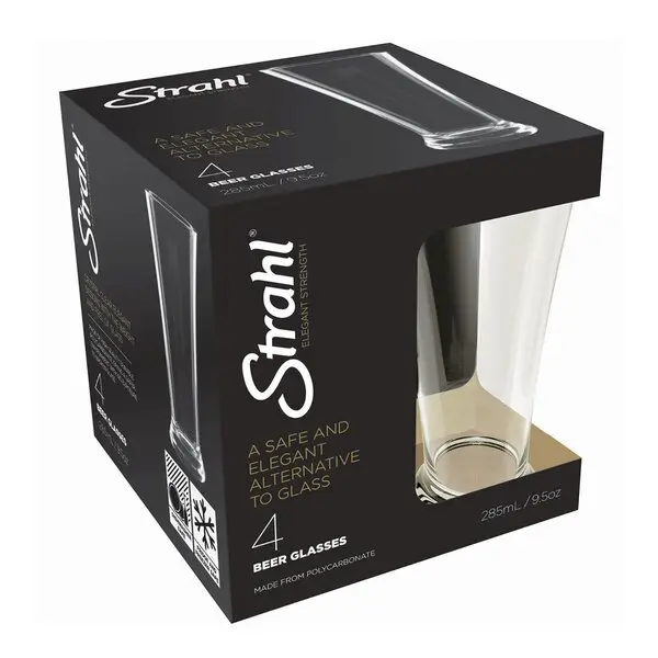 Ølglass 28,5 cl 4 stk polykarbonat