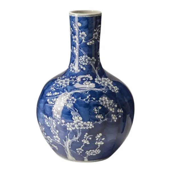 Blossom vase 36 cm blå
