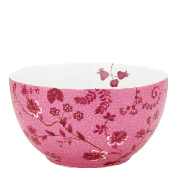 Jolie Flowers skål 12 cm rosa