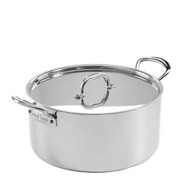 Gryte med lokk 3L rustfritt stål