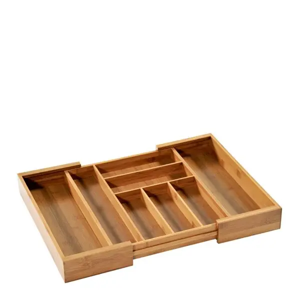 Bestikkskuff justerbar 57x45x5 cm bambus