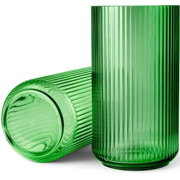 Vase h38 cm grønn