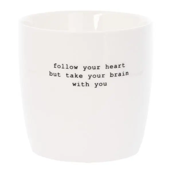 Krus follow your heart 30 cl hvit