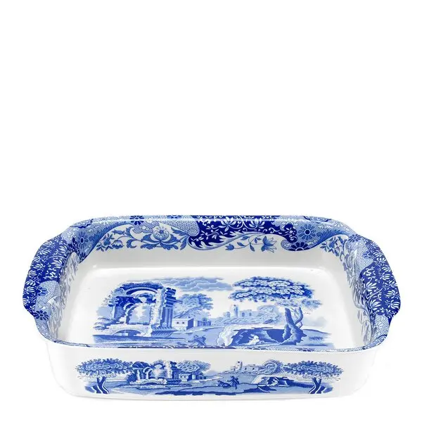 Blue Italian ildfast form 29,7x22,1 cm blå/hvit