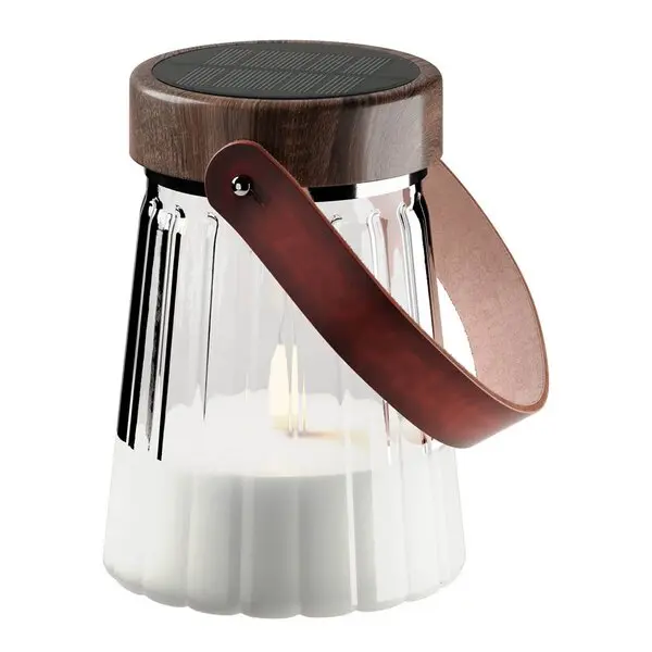 LED glass lanterne 12 x 13 cm solcelledrevet