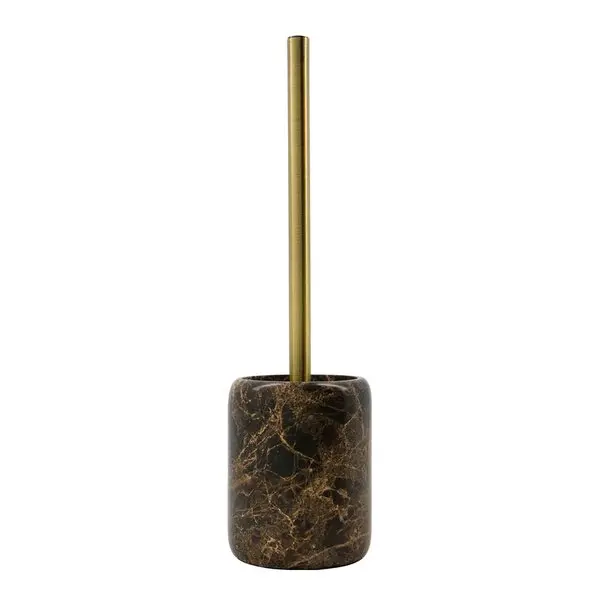 Able toalettbørste 36x10 cm brun marmor/messing