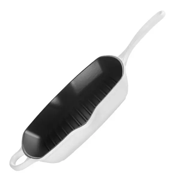 Signature grillpanne i støpejern kvadratisk 26 cm white