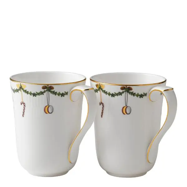 Stjerne Riflet Jul krus 36 cl 2 stk