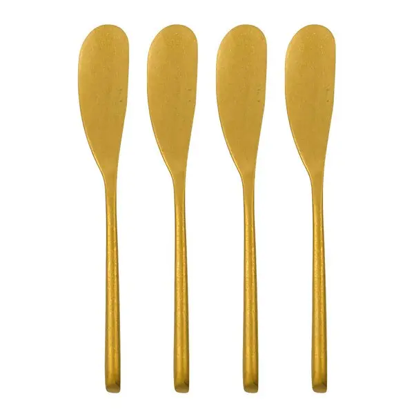 Daily smørkniv 16 cm 4 stk antikk gullfinish