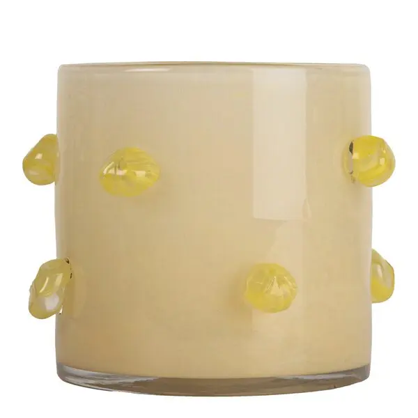 Arlo lysholder 15 cm beige/gul