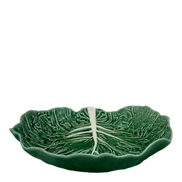 Cabbage salatskål kålblad 32,5 cm grønn