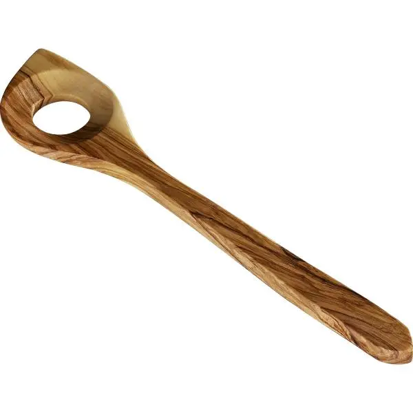 Toscana skje med hull 30 cm oliventre