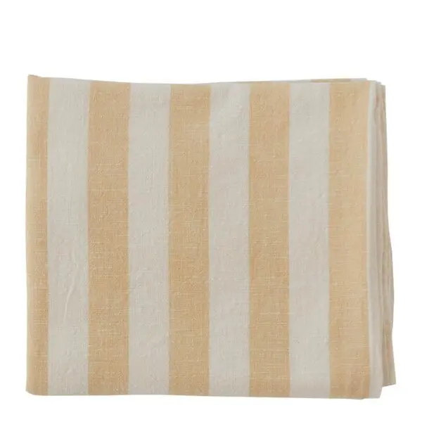 Striped bordduk 260x140 cm Vanilla