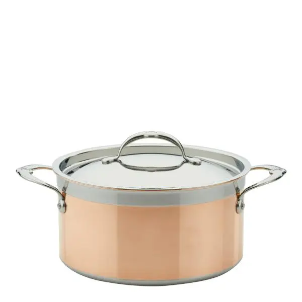 Copperbond gryte med lokk 5,7L kobber