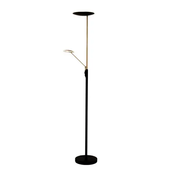 Cadiz uplight gulvlampe 186 cm svart/matt messing