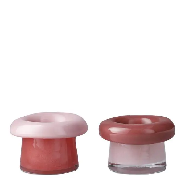 Soma telyslykt 7,5 cm 2 stk rose/terracotta