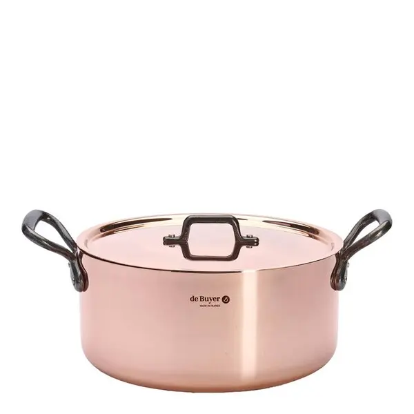 Prima Matera gryte 8L 28 cm kobber/støpejern