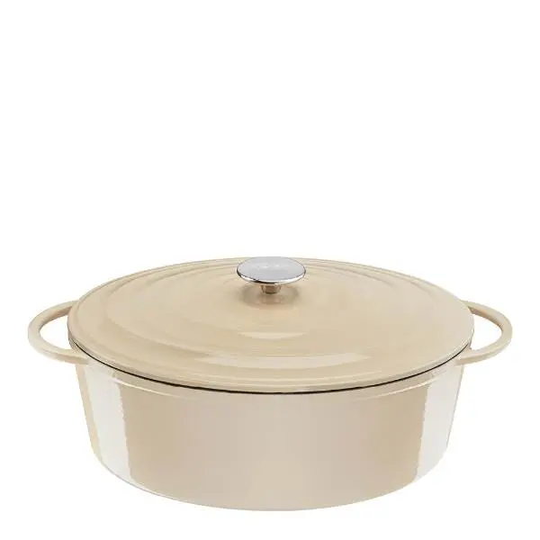 Lov oval gryte 34 cm/7,2L beige