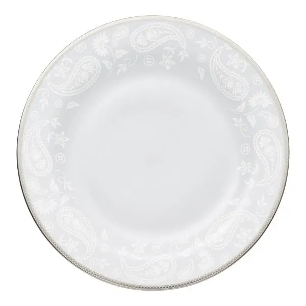 Silver Paisley rundt fat 32 cm