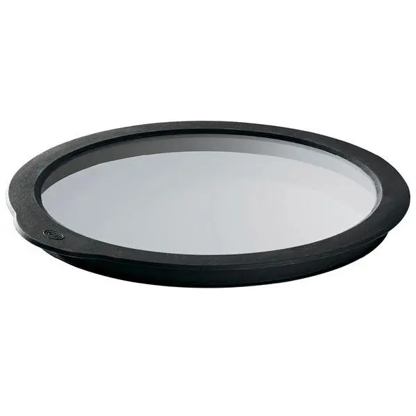Glasslokk 24 cm klar/svart