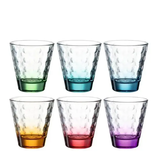 Optic tumblerglass 6 stk assortert