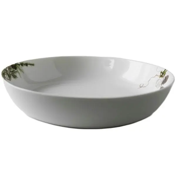 Nostalgi bolle 31 cm hvit/grønn