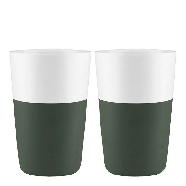 Cafe Latte krus 36 cl 2 stk emerald green