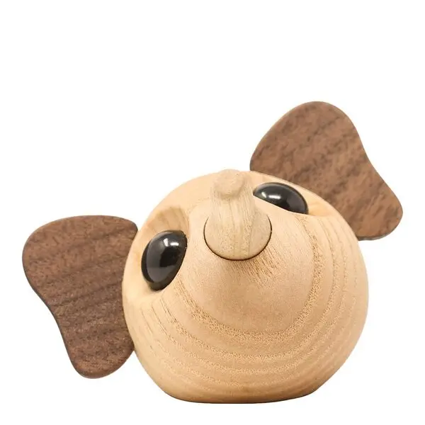 Louis elefant trefigur 5 cm valnøtt/ask