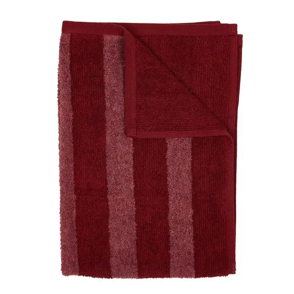 Stripe badehåndkle 70x140 cm rød