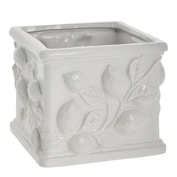 Limone blomsterpotte 16 cm hvit