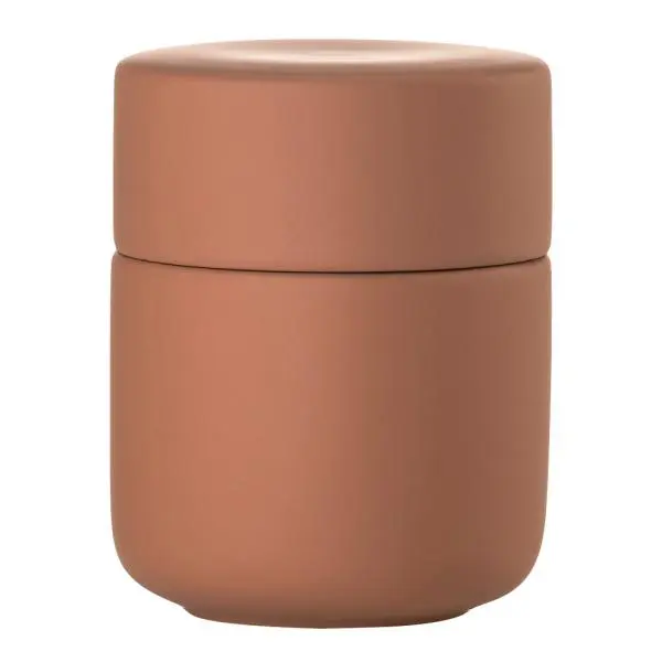 Ume krukke med lokk 8 cm terracotta