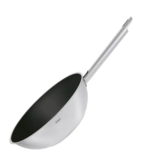 PureElements wok 28 cm rustfritt stål/svart