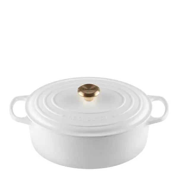 Signature oval støpejernsgryte 31 cm 6,3L white