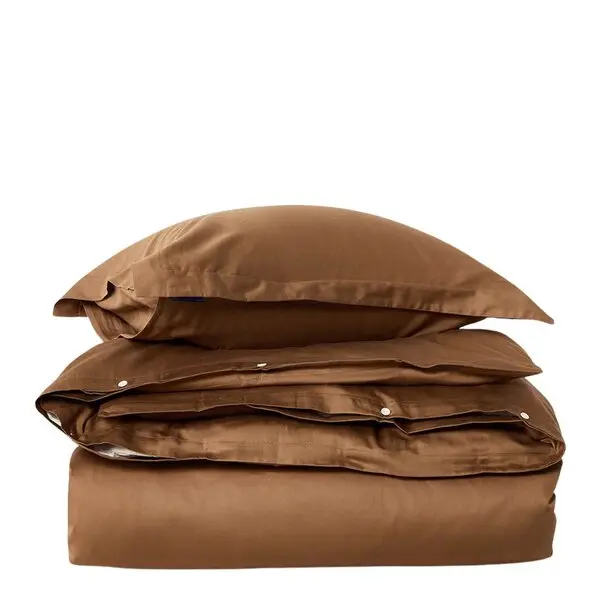 Sengesett 140x220 cm bomullssateng ensfarget fudge