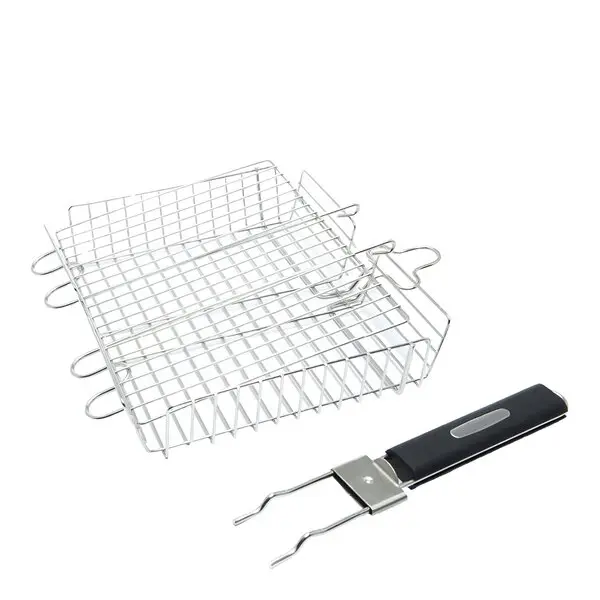 Grillkurv avtakbart håndtak 34x7 cm