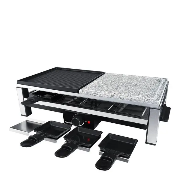 Raclette RC108 2000W svart/stål